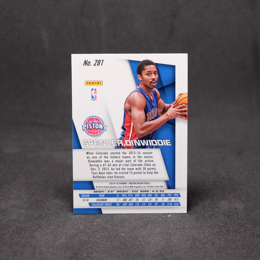2014-15 Spencer Dinwiddie Prizm #281 Rookie