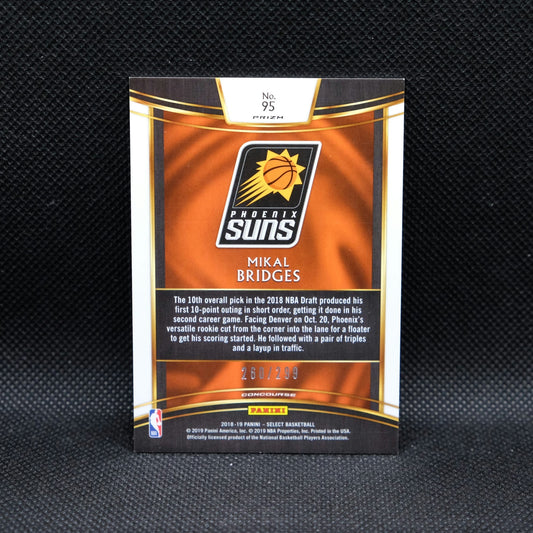 2018-19 Select Mikal Bridges Light Blue Prizm /299 Rookie Card #95