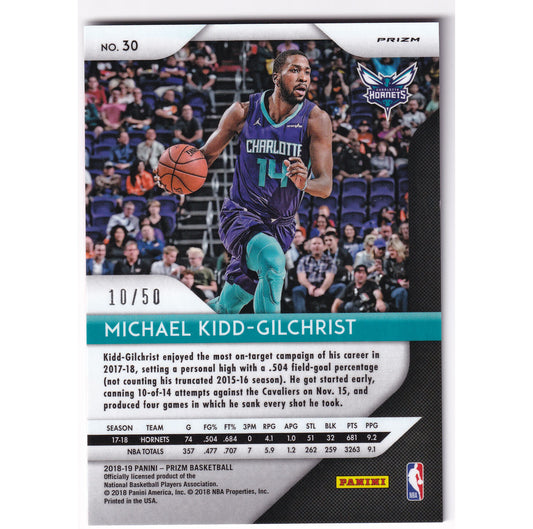 2018-19 Prizm Fast Break Pink #30 Michael Kidd-Gilchrist /50