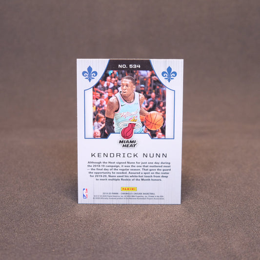 2019-20 Kendrick Nunn Chronicles Crusade Rookie Card
