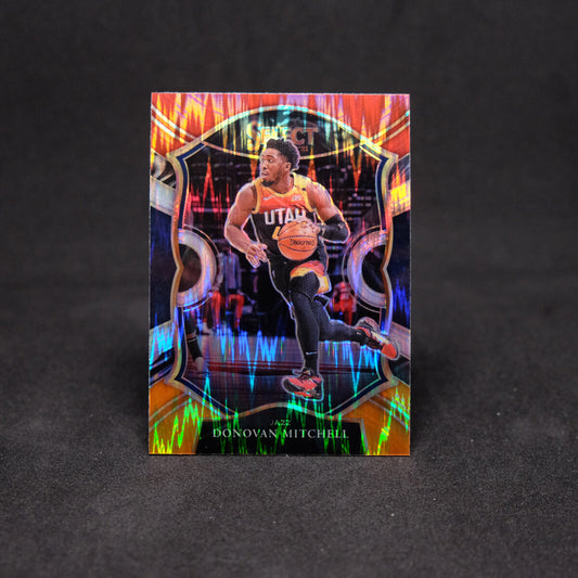 2020-21 Select Donovan Mitchell Concourse Red White Orange Flash Prizm