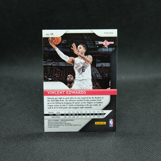 2018-19 Vincent Edwards Red White Blue Prizm Rookie Card