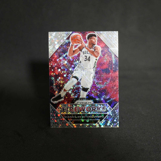 2020-21 Giannis Antetokounmpo Prizm - Fireworks Silver Fast Break Prizm