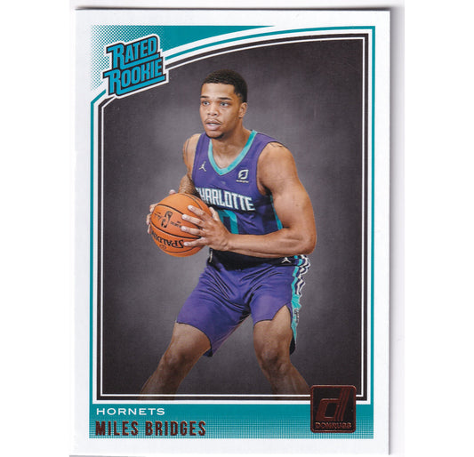 2018-19 Panini Donruss #172 Rated Rookies Miles Bridges RC
