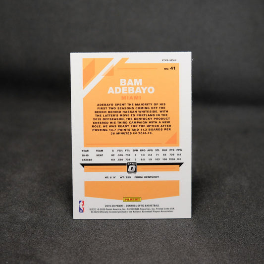 2019-20 Donruss Optic Bam Adebayo Silver Holo Prizm