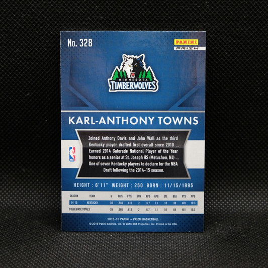 2015-16 Karl-Anthony Towns Prizm #328 Silver Prizm Rookie Card