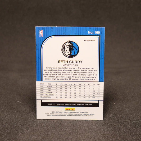 Seth Curry 2019-20 NBA Hoops Premium Stock Laser Prizm