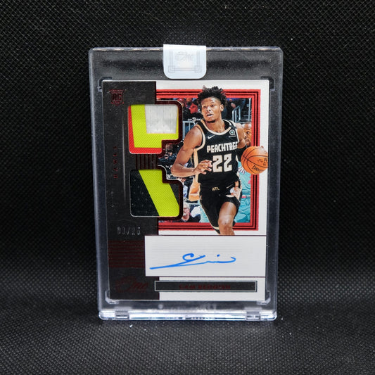 2019-20 Panini One & One Cam Reddish RC RDJA-CRD Rookie Dual Patch Auto /25