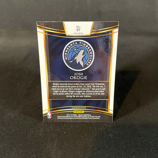 2018-19 Josh Okogie Panini Select Consourse Silver Prizm Rookie RC