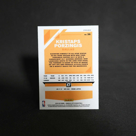 2019-20 Kristaps Porzingis Donruss Optic Silver Holo Prizm