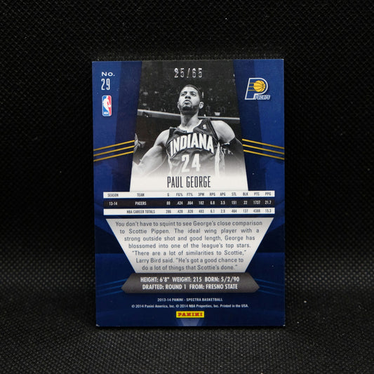 2013-14 Panini Spectra Paul George #29 Blue /65