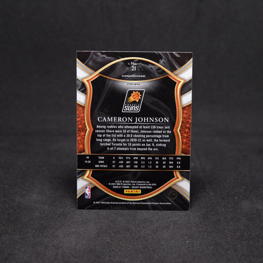 2020-21 Select Cameron Johnson Concourse Red White Orange Flash Prizm