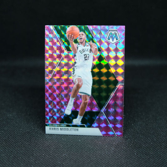 2019-20 Mosaic Khris Middleton Pink Camo Prizm
