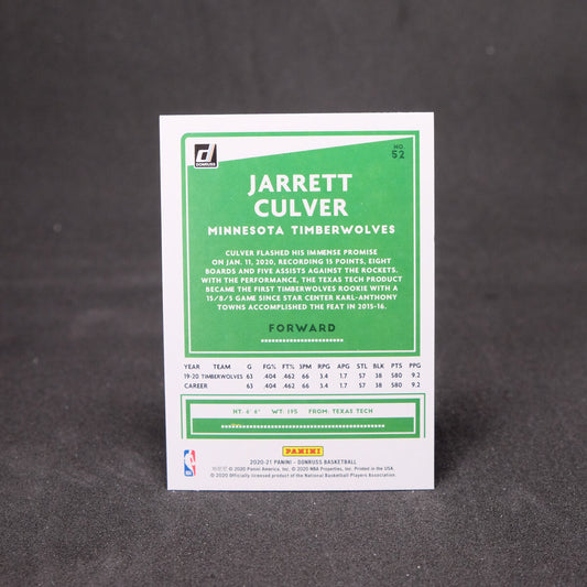 Jarrett Culver 2020-21 Donruss - Green Laser