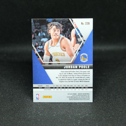 2019-20 Mosaic Jordan Poole Rookie Card
