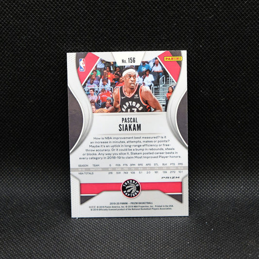 2019-20 Panini Prizm Pascal Siakam #156 Orange Cracked Ice Prizm