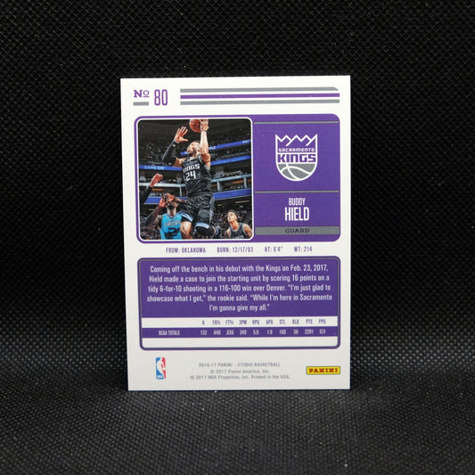 2016-17 Panini Studio Buddy Hield #80 Rookie Card