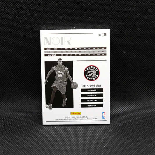 2015-16 Panini Noir Delon Wright #186 Rookie Card /99