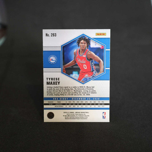 2020-21 Tyrese Maxey Mosaic #263 NBA Debut Rookie Card