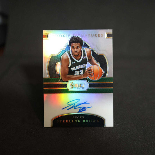 2017-18 Sterling Brown Select Rookie Signatures Silver Prizm Rookie Card /199