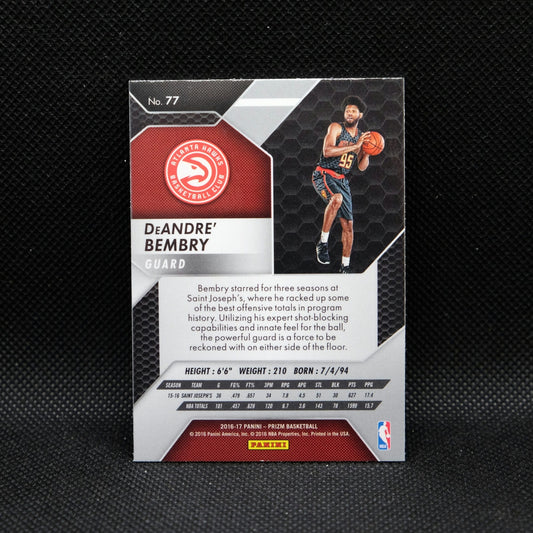 2016-17 Panini Prizm DeAndre' Bembry #77 Rookie Card