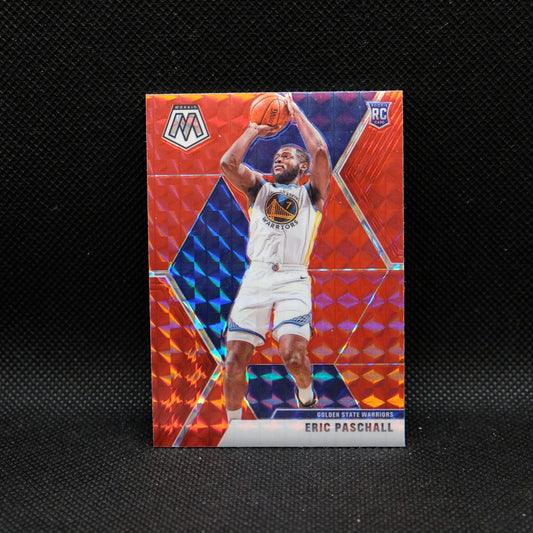 2019-20 Panini Mosaic Eric Paschall #250 Red Mosaic Prizm Rookie Card