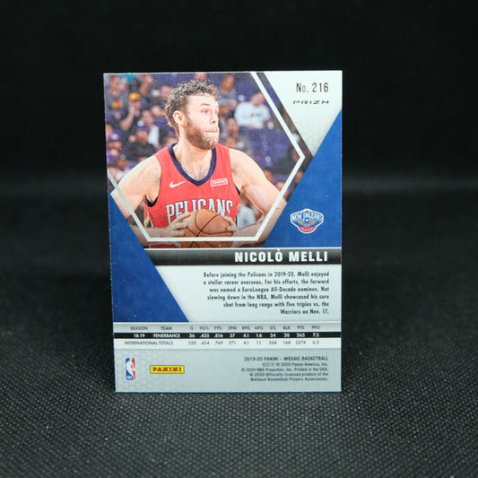 2019-20 Mosaic Pink Camo Prizm Nicolo Melli Rookie Card