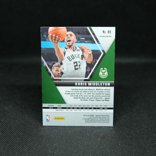 2019-20 Mosaic Khris Middleton Pink Camo Prizm