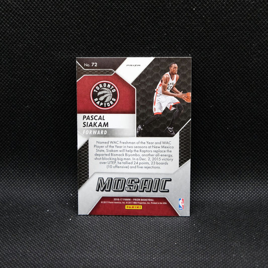 2016-17 Panini Prizm Mosaic Pascal Siakam #72 Silver Mosaic Rookie Card (#1)