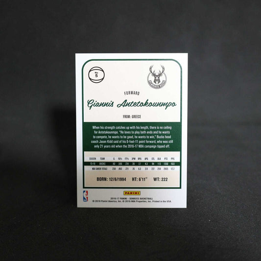 2016-17 Giannis Antetokounmpo Donruss #5 Green Laser /99