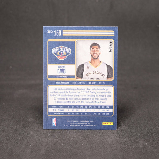 2016-17 Panini Studio Edition Glossy Anthony Davis #158