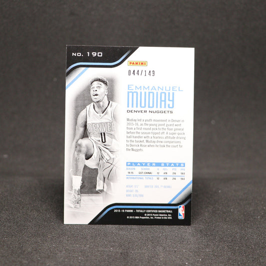 2015-16 Emmanuel Mudiay - Totally Certified Red Rookie /149