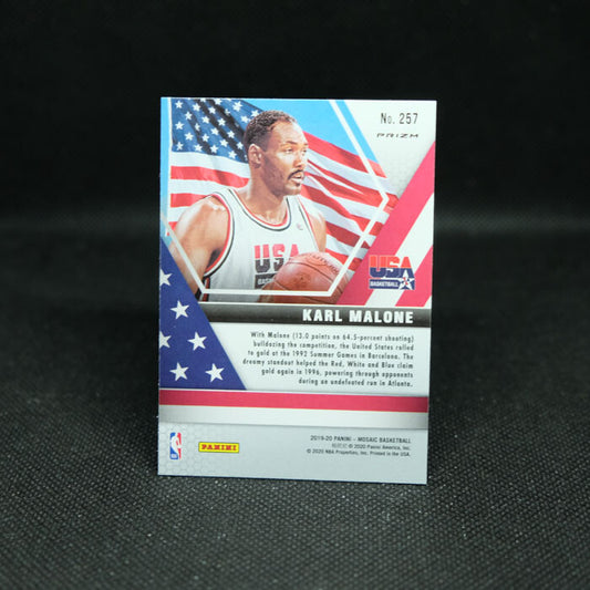 2019-20 Mosaic Karl Malone Team USA Pink Camo Prizm