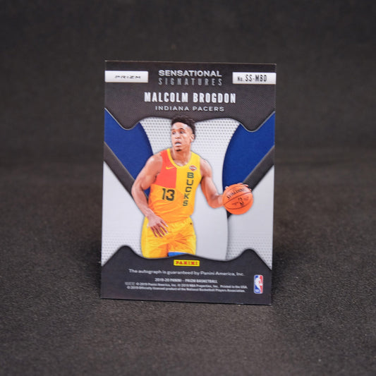 2019-20 Malcolm Brogdon - Prizm FOTL Sensational Signatures Blue Shimmer