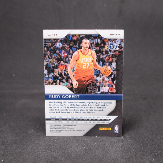 2018-19 Panini Prizm Rudy Gobert Pink Cracked Ice Prizm