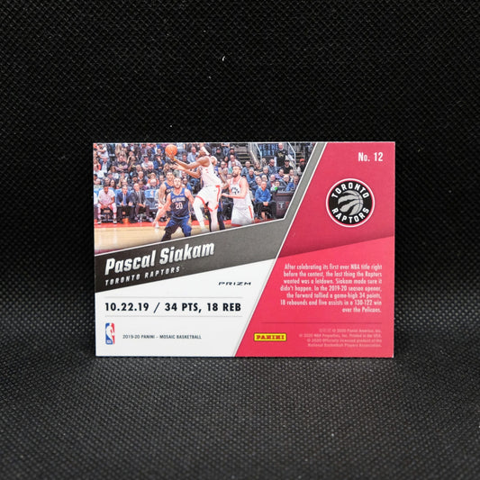 2019-20 Panini Mosaic Pascal Siakam Montage Silver Mosaic Prizm (#2)