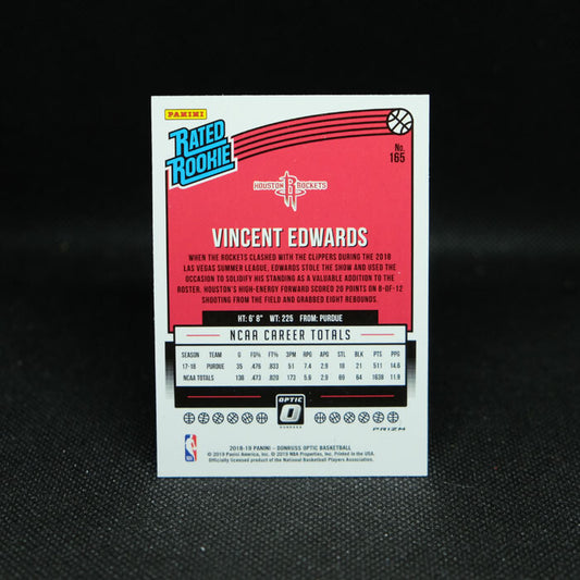 2018-19 Vincent Edwards Donruss Optic Rated Rookie Holo Prizm