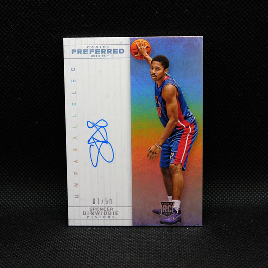 2014-15 Panini Preferred Spencer Dinwiddie Unparalleled Rookie Auto /50