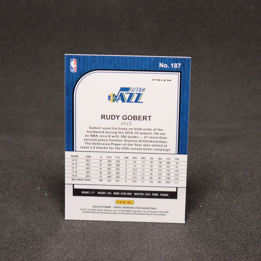 Rudy Gobert 2019-20 NBA Hoops Premium Stock Silver Prizm