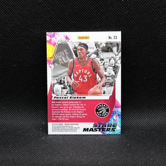 2019-20 Panini Mosaic Pascal Siakam Stare Masters Silver Mosaic Prizm