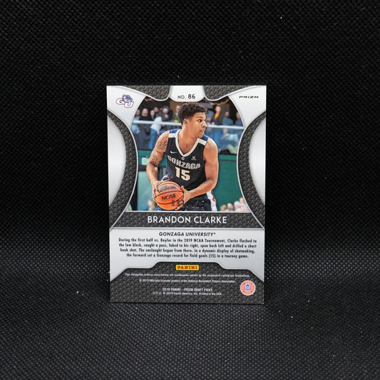 2019 Prizm Draft Brandon Clarke #86 Lime Green Prizm Rookie Card /125