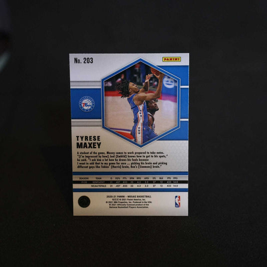 2020-21 Tyrese Maxey Mosaic #203 Rookie Card