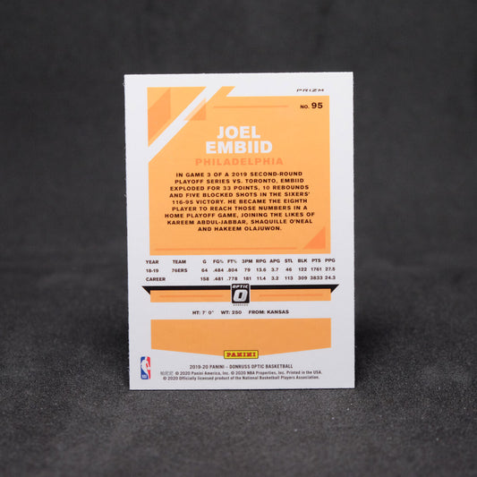 2019-20 Joel Embiid Donruss Optic Holo Silver Prizm #95