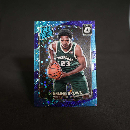 2017-18 Sterling Brown RC Donruss Optic Purple Fast Break Prizm /155