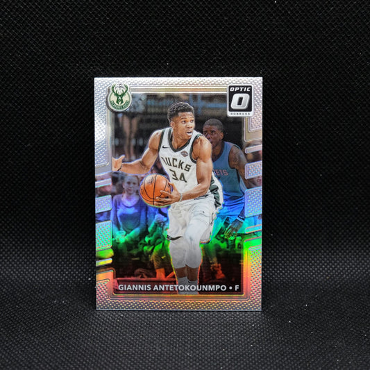 2017-18 Donruss Optic Giannis Antetokounmpo #81 Silver Holo Prizm