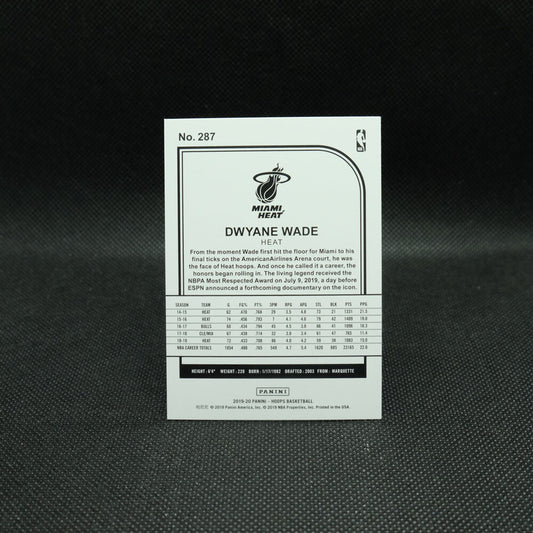 2019-20 Dwyane Wade Hoops Tribute Card #287