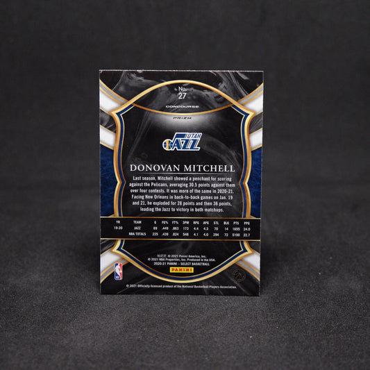 2020-21 Select Donovan Mitchell Green Purple Prizm Concourse