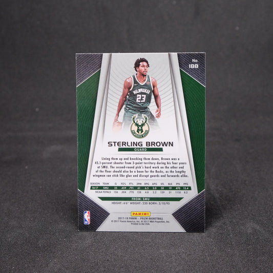 Sterling Brown 2017-18 Prizm - #188 Rookie Card
