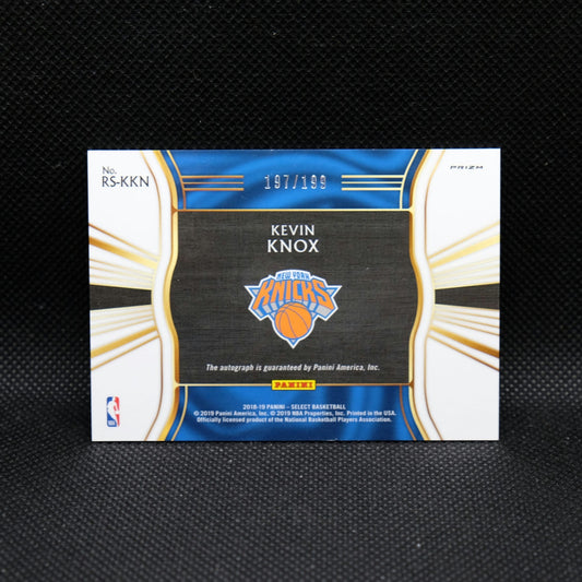 2018-19 Kevin Knox Select Rookie Signatures Silver Prizm /199