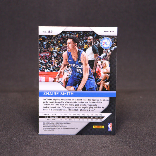 2018-19 Zhaire Smith - Prizm Ruby Wave Rookie Card #189